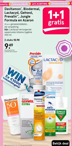 Etos Davitamon', Biodermal, Lactacyd, Gehwol, Prevalin, Jungle Formula en Azaron aanbieding