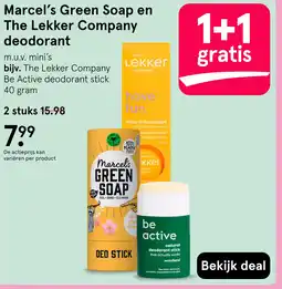 Etos Marcel's Green Soap en The Lekker Company deodorant aanbieding