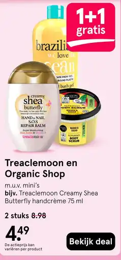 Etos Treaclemoon en Organic Shop aanbieding