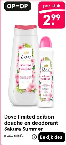 Etos Dove limited edition douche en deodorant Sakura Summer aanbieding