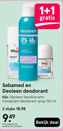 Etos Sebamed en Deoleen deodorant aanbieding