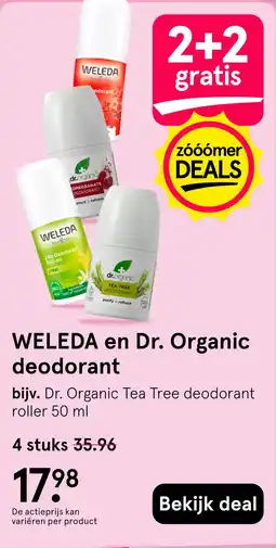 Etos WELEDA en Dr. Organic deodorant` aanbieding