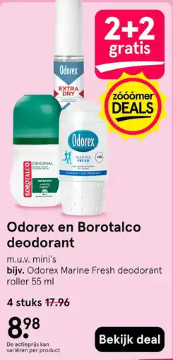 Etos Odorex en Borotalco deodorant aanbieding