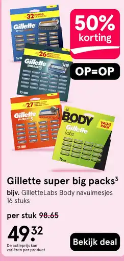 Etos Gillette super big packs aanbieding