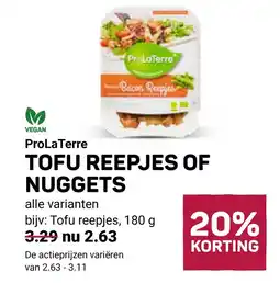 Ekoplaza TOFU REEPJES OF NUGGETS aanbieding