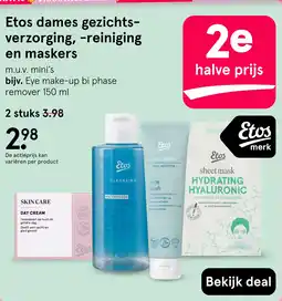 Etos Etos dames gezichts- verzorging, -reiniging en maskers aanbieding