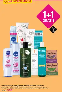 DA Hairwonder, HappySoaps, NIVEA, Weleda en Zarqa aanbieding