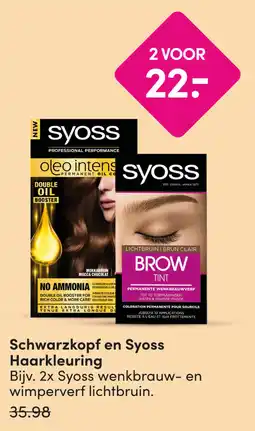 DA Schwarzkopf en Syoss Haarkleuring aanbieding