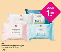 DA DA Gezichtsreinigingsdoekjes aanbieding