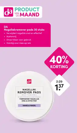 DA DA Nagellakremover pads 30 stuks aanbieding