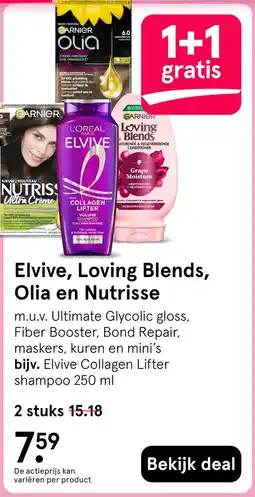 Etos Elvive, Loving Blends, Olia en Nutrisse aanbieding
