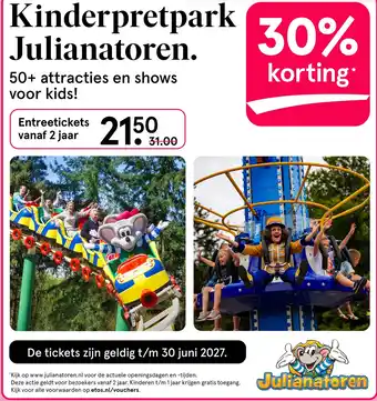Etos Kinderpretpark |Julianatoren. aanbieding