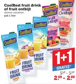 Coop CoolBest fruit drink of fruit ontbijt aanbieding