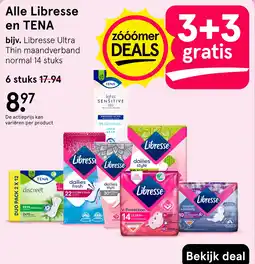 Etos Alle Libresse en TENA aanbieding