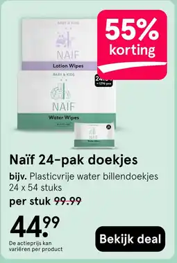Etos Naïf 24-pak doekjes aanbieding