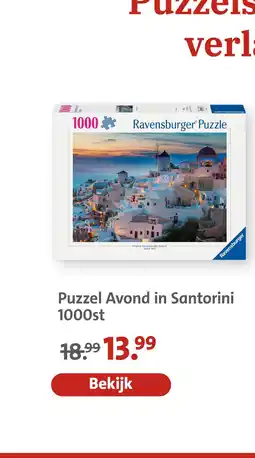 Bruna Puzzel Avond in Santorini 1000st aanbieding