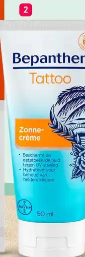 Etos Bepanthen tattoo zonnecrème SPF 50 aanbieding