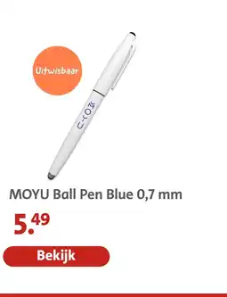 Bruna Moyu ball pen blue 0,7 mm aanbieding