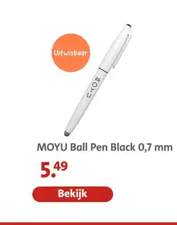 Bruna Moyu ball pen black 0,7 mm aanbieding