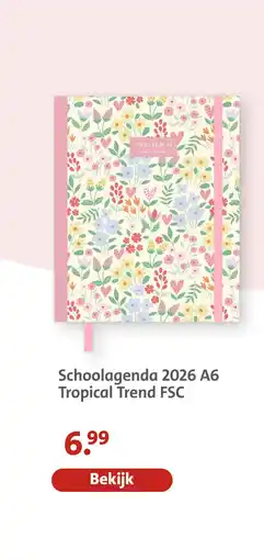 Bruna Schoolagenda 2026 A6 Tropical Trend FSC aanbieding