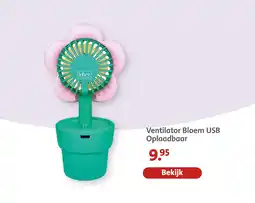 Bruna Ventilator Bloem USB Oplaadbaar aanbieding