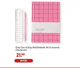 Bruna One Line A Day Notitieboek A6 A-Journal Checkered aanbieding