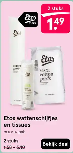 Etos Etos wattenschijfjes en tissues aanbieding