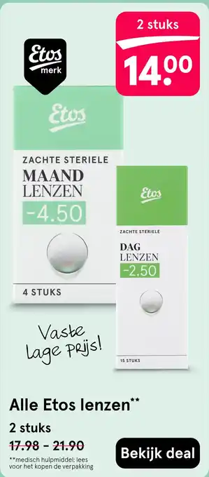 Etos Alle Etos lenzen aanbieding