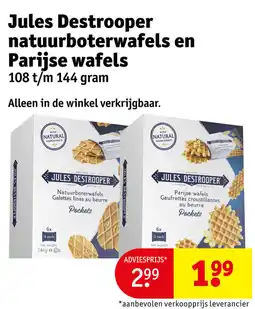 Kruidvat Jules Destrooper natuurboterwafels en Parijse wafels aanbieding