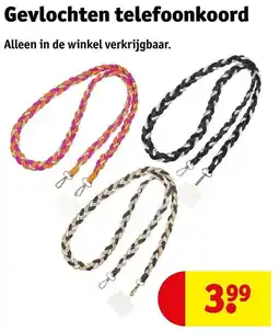 Kruidvat Gevlochten telefoonkoord aanbieding