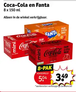 Kruidvat Coca cola en fanta aanbieding