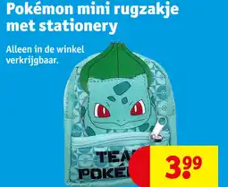 Kruidvat Pokémon mini rugzakje met stationery aanbieding