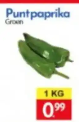 Tanger Markt Puntpaprika Groen aanbieding