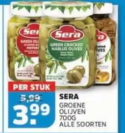 Sahan Supermarkten Sera groene olijven aanbieding