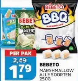 Sahan Supermarkten Bebeto marshmallow aanbieding