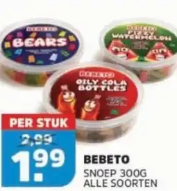 Sahan Supermarkten Bebeto snoep aanbieding