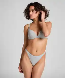 Hunkemoller Hunkemöller Katoenen string Grijs aanbieding