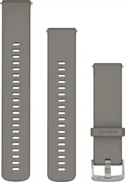 Coolblue Garmin Siliconen Bandje Grijs/Zilver 22mm aanbieding