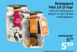 Trekpleister Snoeppot 'Het zit D'rop' aanbieding