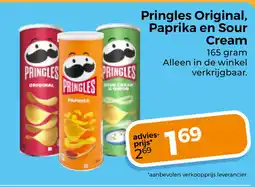Trekpleister Pringles original, paprika en sour cream aanbieding