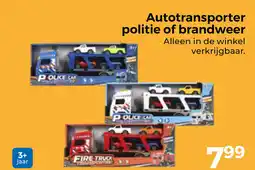 Trekpleister Autotransporter politie of brandweer aanbieding