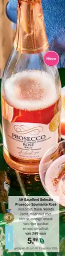 Albert Heijn AH Excellent Selectie Prosecco Spumante Rosé aanbieding