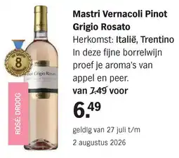 Albert Heijn Mastri Vernacoli Pinot Grigio Rosato aanbieding