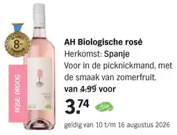 Albert Heijn AH Biologische Rosé aanbieding