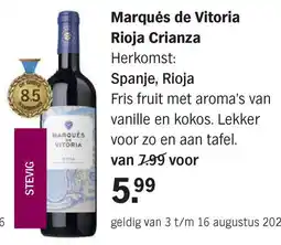 Albert Heijn Marqués de Vitoria Rioja Crianza aanbieding