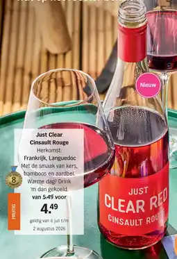 Albert Heijn Just Clear Cinsault Rouge aanbieding