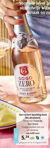 Albert Heijn Gort & Gort Sparkling Rosé Bio Alcoholvrij aanbieding