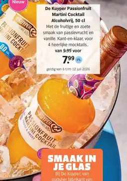 Albert Heijn De Kuyper Passionfruit Martini Cocktail Alcoholvrij aanbieding