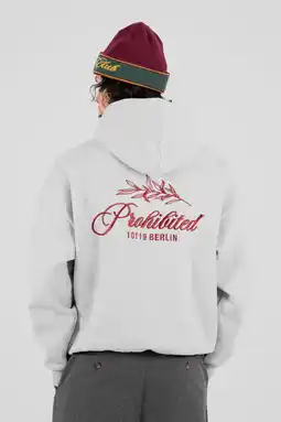 Wehkamp Prohibited hoodie met backprint grijs aanbieding