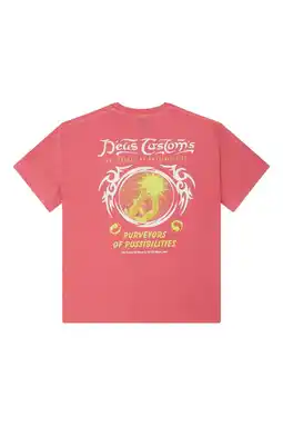 Wehkamp Deus Ex Machina regular T-shirt met backprint koraalrood aanbieding